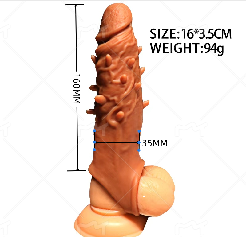 OM28-Men’s Realistic Silicone Extension Sleeve
