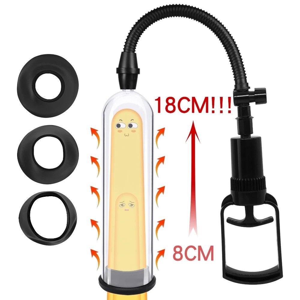 OM20-Adjustable Vacuum Pump Device for Men Personal Pump Enlarger Tool with Comfortable Seal Ring and Durable Structure