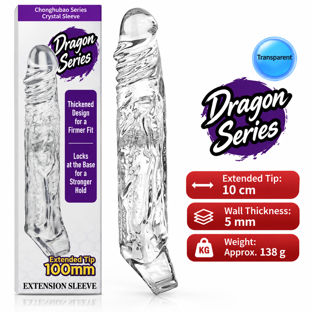 OM29-Men’s Reusable Soft TPE Extension Sleeve