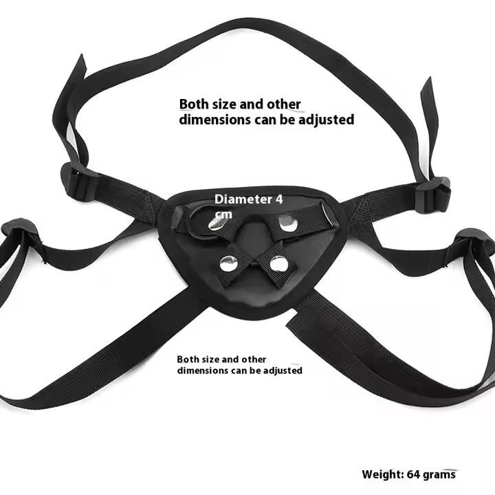 OM40-Adjustable Strap-On Harness Panties with Leather Straps